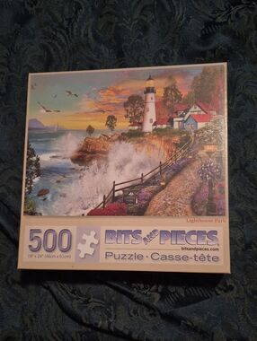 Bits and Pieces Lighthouse Park 500-Piece Puzzle David Maclean 40942 New Sealed